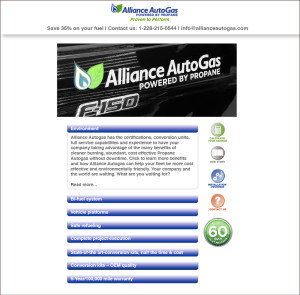 alliance autogas optimized landing page
